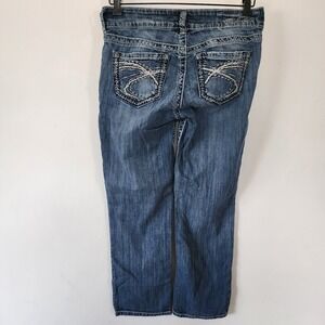 Y2K Womens Silver Suki Capri Jeans Size 29 Medium Wash Preppy